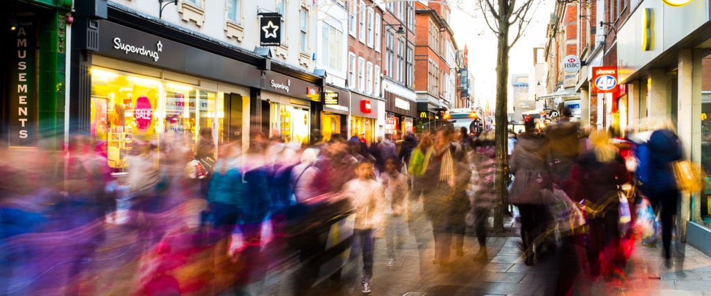 Busy high street